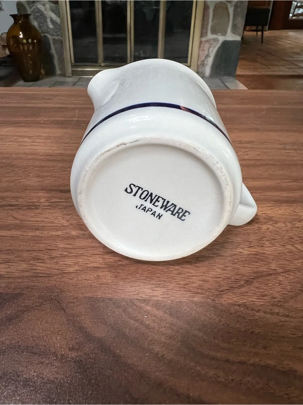 Japanese Stoneware Cream Pitcher
